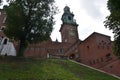 Wawel Cathedral Clock Tower at Wawel Royal Castle in Krakow, Poland Royalty Free Stock Photo