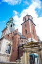 Wawel Cathedral inside Wawel Royal Castle in Krakow, Poland Royalty Free Stock Photo