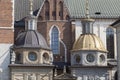 Wawel Cathedral on Wawel Hiill in old town of Cracow in Poland Royalty Free Stock Photo