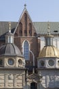Wawel Cathedral on Wawel Hiill in old town of Cracow in Poland Royalty Free Stock Photo