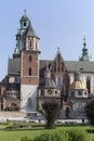 Wawel Cathedral on Wawel Hiill in old town of Cracow in Poland Royalty Free Stock Photo