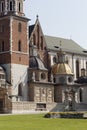Wawel Cathedral on Wawel Hiill in old town of Cracow in Poland Royalty Free Stock Photo