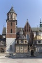 Wawel Cathedral on Wawel Hiill in old town of Cracow in Poland Royalty Free Stock Photo