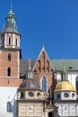 Wawel cathedral on wawel hill in old town of cracow in poland Royalty Free Stock Photo