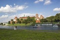 Wawel hill with castle in Krakow, Poland Royalty Free Stock Photo