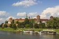 Wawel hill with castle in Krakow, Poland Royalty Free Stock Photo