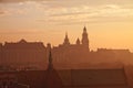 Wawel hill with castle in Krakow Royalty Free Stock Photo