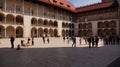 Wawel Royal Castle in Cracow - historical capital of Poland, an important tourist point. Royalty Free Stock Photo