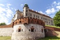 Wawel Royal Castle with defensive wall, Krakow, Poland.