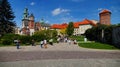 Wawel Royal Castle in Cracow - historical capital of Poland, an important tourist point. Royalty Free Stock Photo