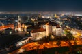 Wawel Royal Castle at night, Krakow. Poland Royalty Free Stock Photo