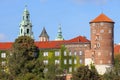 Wawel Royal Castle, Sandomierska Tower in sunny day, Krakow, Poland Royalty Free Stock Photo