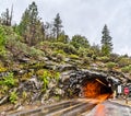 The Wawona Tunnel in Yosemite National Park, California Royalty Free Stock Photo