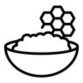 Wax bowl icon outline vector. Candle making