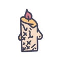 wax candle color vector doodle simple icon