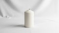 In wax the candle features a simple clean design emphasizing its Royalty Free Stock Photo