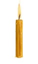 Wax candle isolated on white Royalty Free Stock Photo