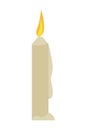 wax candle onfire Royalty Free Stock Photo