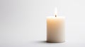 wax candle white background Royalty Free Stock Photo