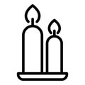 Wax candles icon outline vector. Making artist