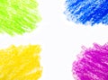 Wax crayon hand drawing background Royalty Free Stock Photo