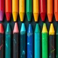 Wax crayon pencils background