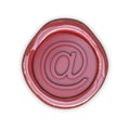 Wax email sign Royalty Free Stock Photo