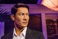 The wax figure of Andy Lau in Madame Tussauds Singapore. Andy Lau is a Hong Kong actor, singer and film producer.