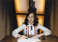 Wax Figure of Anne Frank Royalty Free Stock Photo