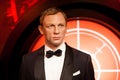 Wax figure of Daniel Craig as James Bond 007 agent in Madame Tussauds Wax museum in Amsterdam, Netherlands