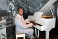 Duke Ellington, composer, pianist, and big-band leader, wax statue in Madame Tussauds Museum New York City.