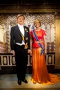 Wax figure of Dutch Royal family in Madame Tussauds Wax museum in Amsterdam, Netherlands