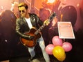 Wax figure of George Michael, at Madame Tussauds, Amsterdam. Royalty Free Stock Photo