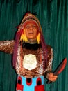 wax figure of an Indian in a museum