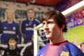 Wax figure of leo messi of fc barcelona