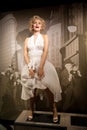 Wax figure of Marilyn Monroe, american actress and model in Madame Tussauds Wax museum in Amsterdam, Netherlands Royalty Free Stock Photo