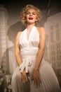 Wax figure of Marilyn Monroe, american actress and model in Madame Tussauds Wax museum in Amsterdam, Netherlands Royalty Free Stock Photo