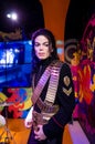 The wax figure of Michael Jackson in Madame Tussauds Singapore.