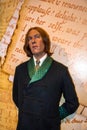 Wax figure of Oscar Wilde (1864-1900) at Madame Tussaud museum. London Royalty Free Stock Photo