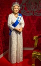The wax figure of Queen Elizabeth II in Madame Tussauds Singapore.
