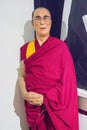 Dalai Lama wax statue at Madame Tussaud museum in London Royalty Free Stock Photo