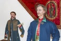 Wax figures of Ivan Mazepa and Pylyp Orlyk Ukrainian hetmans in museum of Baturyn