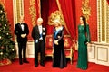 London, United Kingdom - December 2023 - Wax figures of British Royal Family in Madame Tussauds