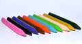 Wax plastic crayons Royalty Free Stock Photo