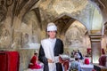 Wax sculpture of interiors of Vakil Bath, an old public bath in Shiraz, Iran. It was a part of the royal district constructed