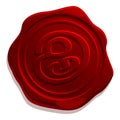 Wax seal approval icon, cartoon style Royalty Free Stock Photo