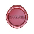 Wax seal with approved text
