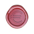 Wax seal with euro sign