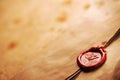 Wax seal on a grunge paper