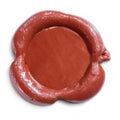 Wax seal isolated. Clipping path with no shadows is included. Royalty Free Stock Photo